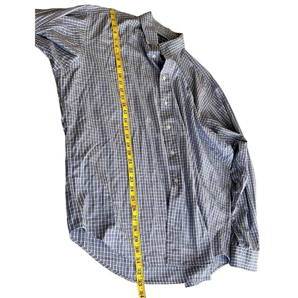Ralph Lauren Blake Button Up Shirt Men Size XL Blue Plaid Business Career - Picture 5 of 9